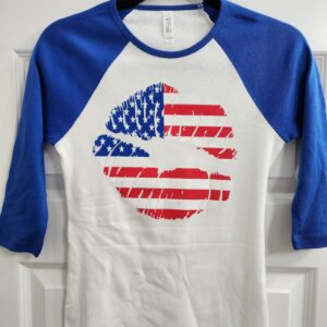 Patriotic Lips Raglan Tee