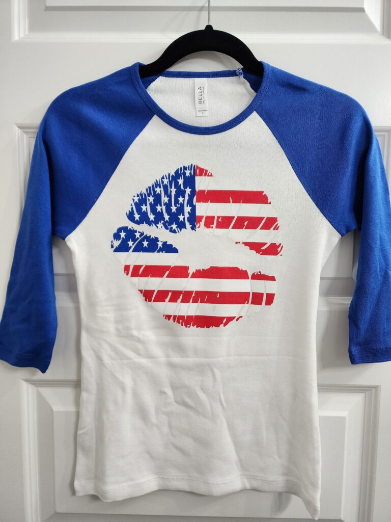Patriotic Lips Raglan Tee